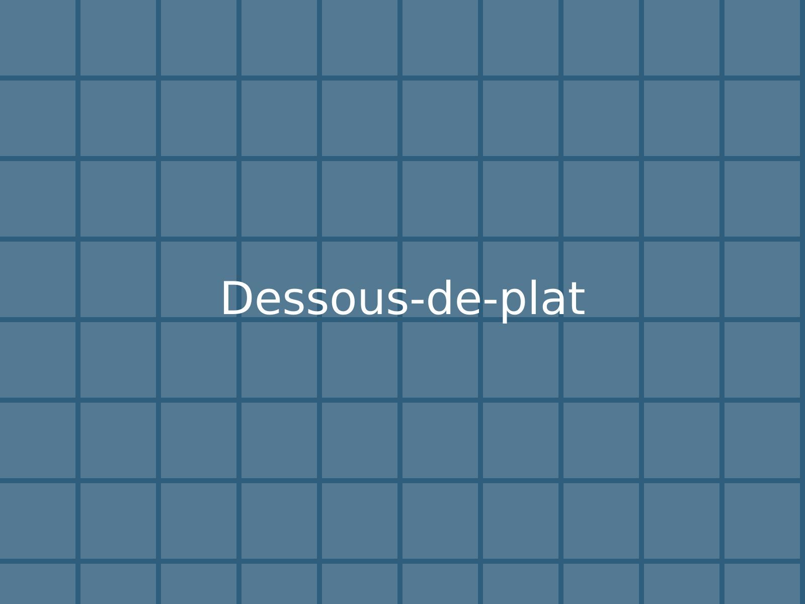 Dessous-de-plat carré à neuf carreaux bleus